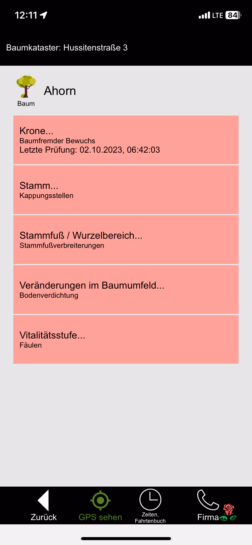 Prüf - Aufgabenbereiche zu jeder Pflanze